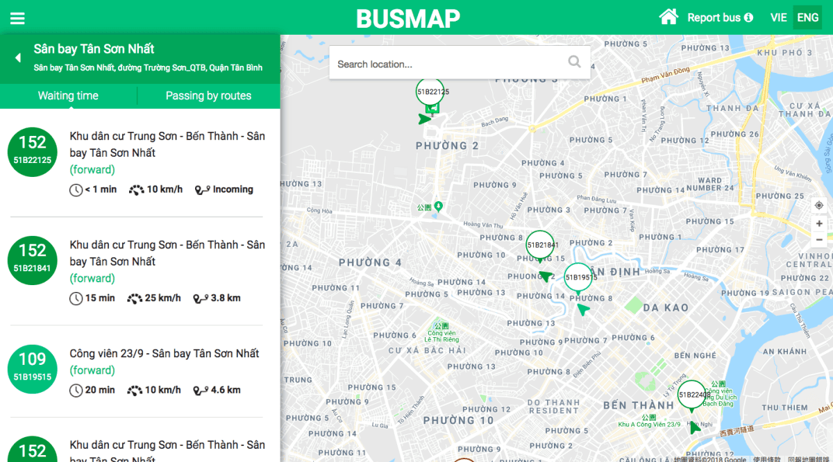 胡志明新山一機場快捷AirportBus109線輕鬆自由行,必備「BusMap公車APP」查詢路線及車次 - 第15張圖