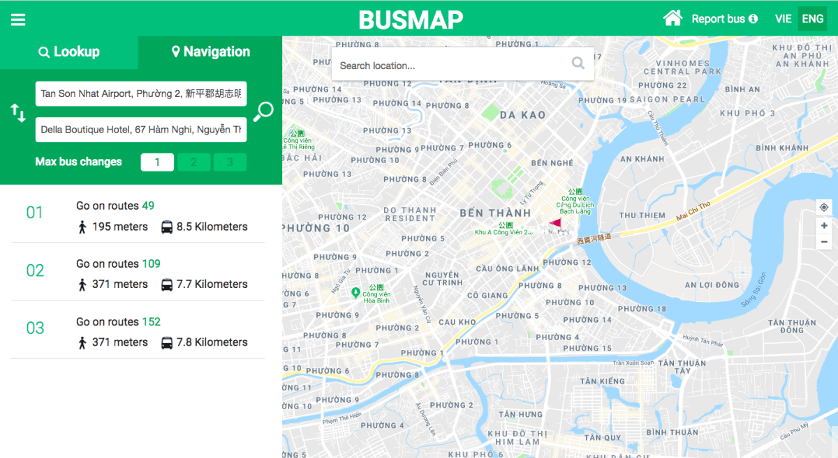 胡志明新山一機場快捷AirportBus109線輕鬆自由行,必備「BusMap公車APP」查詢路線及車次 - 第13張圖