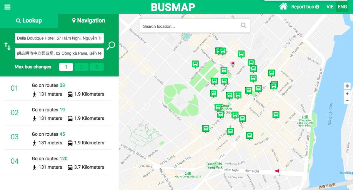 胡志明新山一機場快捷AirportBus109線輕鬆自由行,必備「BusMap公車APP」查詢路線及車次 - 第16張圖