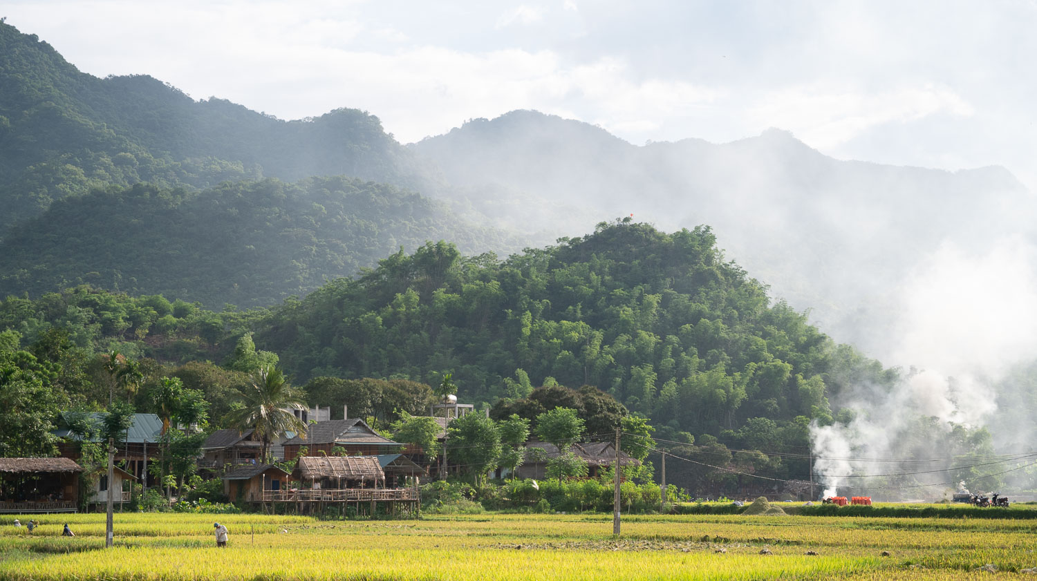 藏於山谷中夢幻桃源梅州Mai Châu|留在稻浪與微風的緩慢時光,美到太犯規的稻香及收割季節 - 第3張圖