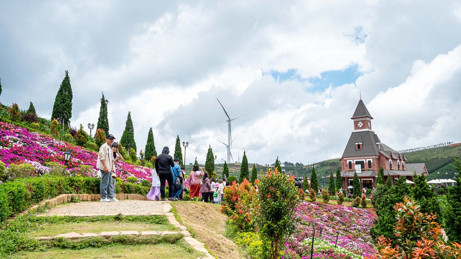 大叻歐洲花園Vườn Châu Âu像極阿爾卑斯小鎮,異國情調的自然美景、歐式童話與高原風情的完美交織 - 第5張圖
