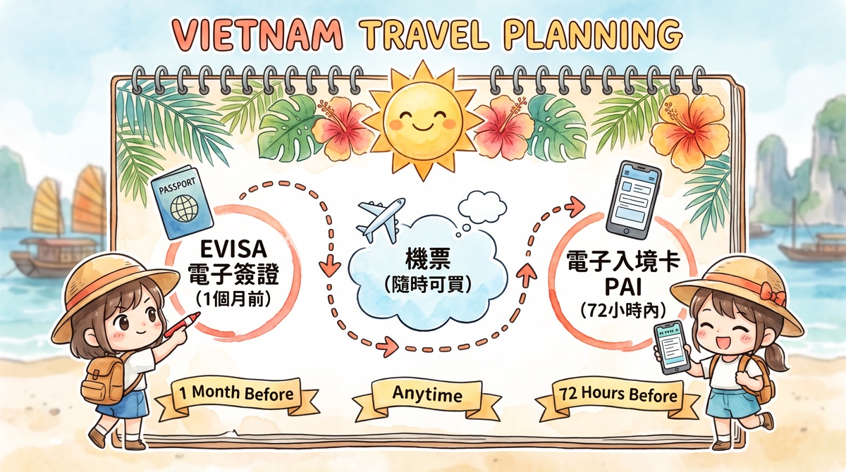 越南電子入境卡怎麼填?EVISA、機票、PAI 申請順序一次搞懂 - 第3張圖 越南電子入境卡怎麼填?EVISA、機票、PAI 申請順序一次搞懂
