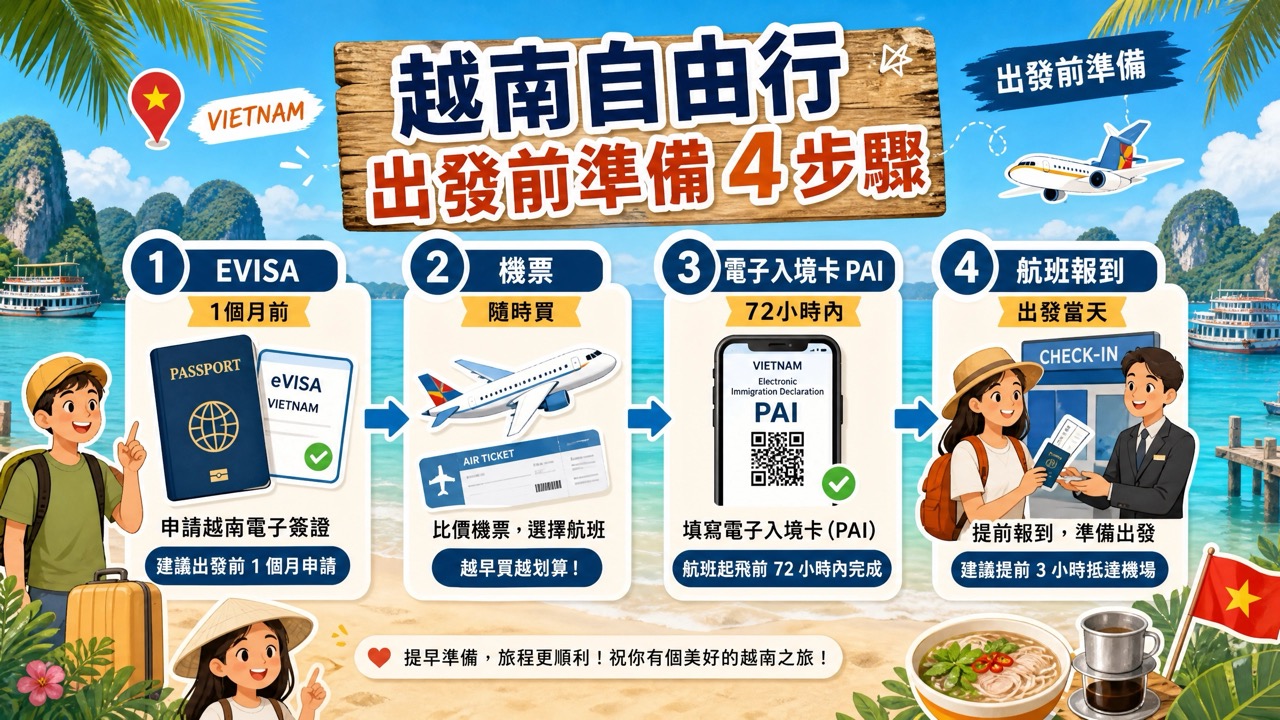 越南電子入境卡怎麼填?EVISA、機票、PAI 申請順序一次搞懂 - 第4張圖 越南電子入境卡怎麼填?EVISA、機票、PAI 申請順序一次搞懂